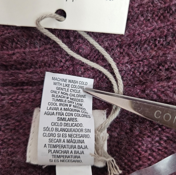 NWT A New Day Aubergine Cozy Relaxed Fit Cardigan Sweater Size One Size R8 - Picture 6 of 9